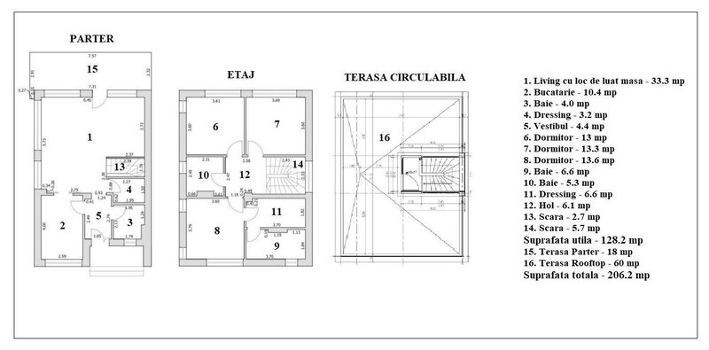Tunari, 5 min. scoala Americana, casa 4 camere, nou,